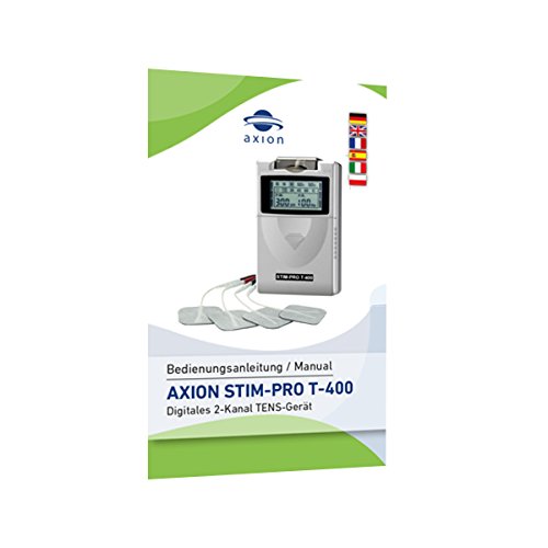 Electroestimulador TENS STIM-PRO T-400 - Aparato de corriente de estimulación de fácil uso - axion