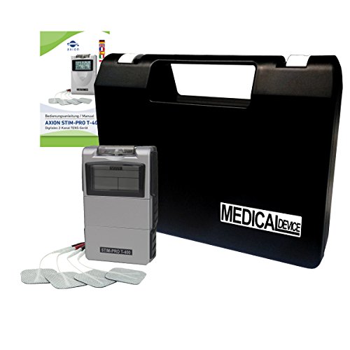 Electroestimulador TENS STIM-PRO T-400 - Aparato de corriente de estimulación de fácil uso - axion