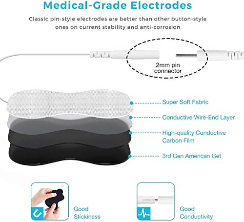 Electroestimulador TENS/EMS, OSITO Electroestimulador Digital con 25 Modos, 8 Electrodos, Electroestimulador Muscular para Aliviar el Dolor, Masajes, Estimulación Muscular y Relajación - Recargable