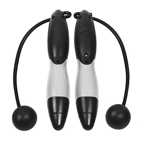 Electrónica Digital Saltar Cuerda, Ajustables para el Contador de calorías Cuerdas, Correa para Saltar la Pérdida de Grasa, con Pantalla LCD Que Muestra el Tiempo, Equipo de Gimnasio para Interiores
