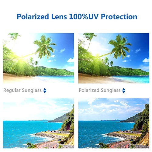 Elegear Gafas de Sol Hombre Polarizadas Gafas deportivas Súper Ligero y Cómodo Anti UVA UV Marco TR90 Lente Espejo con REVO Gafas hombre y mujer Ciclismo MTB Running Coche Moto Montaña (Blue)