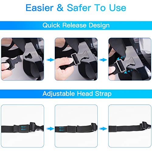 Elegear Máscara de Buceo del HD[2020 Nuevo], 180°Vista Máscara de Snorkel Anti-Niebla y Anti-Fugas con diseño panorámico de Cara Completa y Silicona FDA para Adultos y Niños（Negro,L/XL）