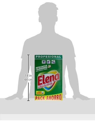 Elena detergente lavadora para ropa formato profesional 135 dosis/7,037 kg.