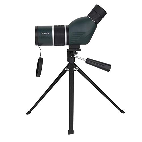 Elerose Telescopio Terrestre 12-36X 50mm Alto Rendimiento HD Impermeable Prisma Catalejo y Anti derrota con trípode(Angular)