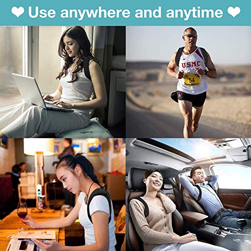 Eletorot Corrector de Postura Dos Extremos Ajustable para améliore la Postura y Alignez Columna Vertebral, Cuello y Alivio de la Dolor Thoracique para Hombres Mujeres niños y Adolescents-m