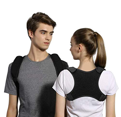 Eletorot Corrector de Postura Dos Extremos Ajustable para améliore la Postura y Alignez Columna Vertebral, Cuello y Alivio de la Dolor Thoracique para Hombres Mujeres niños y Adolescents-m