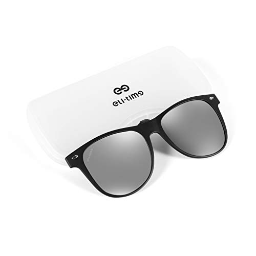Eli-time Polarizado Clip Unisex en Gafas de Sol para Anteojos Recetados-Buen Estilo de Clip Gafas de Sol para la Miopía Gafas al Aire Libre/Conducción/Pescar