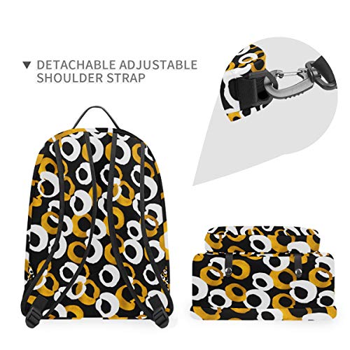 ELIENONO Blog de Moda inconsútil Texturas de Fondo Mano,Mochila Escolar con Estuche de lápices extraíble,Mochila de Viaje 2 en 1 para computadora portátil de 15 Pulgadas para niñas o niños