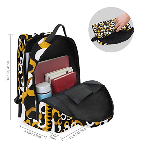 ELIENONO Blog de Moda inconsútil Texturas de Fondo Mano,Mochila Escolar con Estuche de lápices extraíble,Mochila de Viaje 2 en 1 para computadora portátil de 15 Pulgadas para niñas o niños