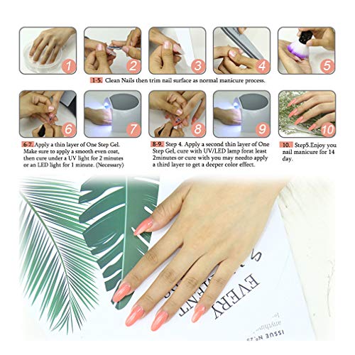 Elite99 3 en 1 Esmaltes Semipermanentes de Uñas, 48 Colores Kit de Un Paso Esmaltes en Gel UV LED Soak off 7ML