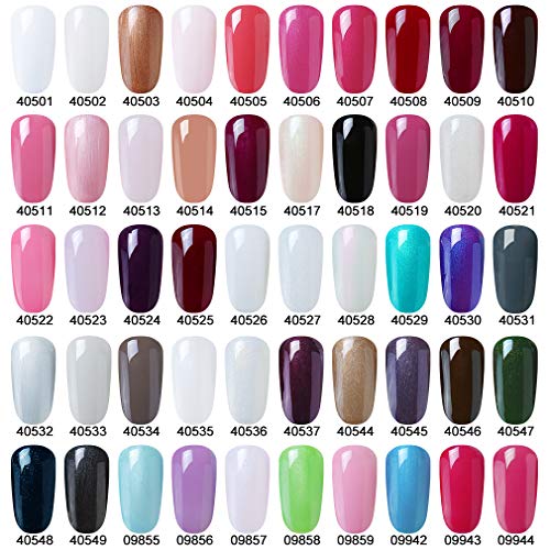 Elite99 Esmaltes de Uñas en Gel UV LED, Esmaltes Semipermanentes Negro para Uñas Soak off 7.3ml - 40518