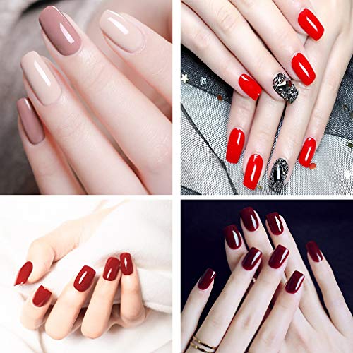 Elite99 Esmaltes de Uñas en Gel UV LED, Esmaltes Semipermanentes Negro para Uñas Soak off 7.3ml - 40518