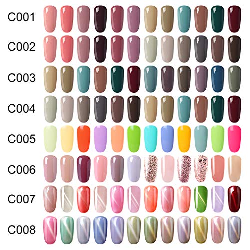 Elite99 Esmaltes Semipermanentes de Uñas en Gel UV LED, 12 Colores Kit de Esmaltes de Uñas 001