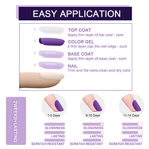 Elite99 Esmaltes Semipermanentes de Uñas en Gel UV LED, 12 Colores Kit de Esmaltes de Uñas 005