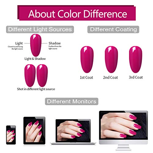Elite99 Esmaltes Semipermanentes de Uñas en Gel UV LED, 24 Colores de Esmaltes de Uñas Soak off en Gel 7ML 001