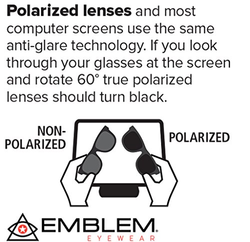 Emblem Eyewear - Completo Espejo Aviador Plata Gafas Polarizadas Gafas De Sol