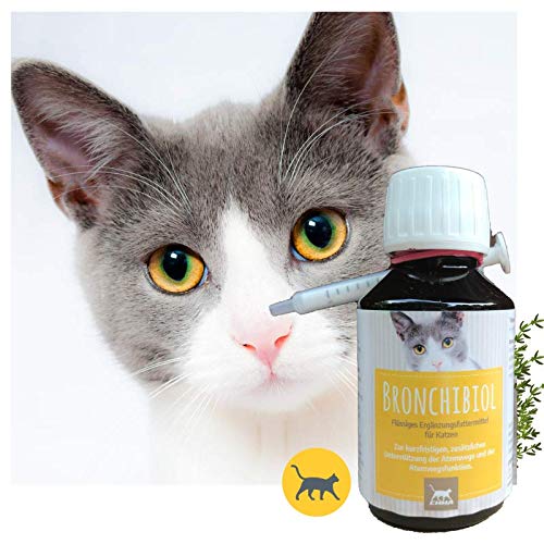 EMMA Jarabe para la Tos para Gatos I Gotas bronquiales con tomillo I Hierbas bronquiales I Hierbas para calmar Las vías respiratorias I 100 ml