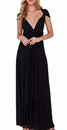 EMMA Mujeres Falda Larga de Cóctel Vestido de Noche Dama de Honor Elegante sin Respaldo