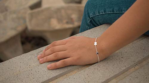 EMPATHY JEWELS Pulseras de Plata de Ley 925 Mujer - Pulsera Plata de Ley Mujer - Regalos de Cumpleaños Originales para Mujeres - Joyas para Mujer Hechas en Plata de Ley (Modelo 1)