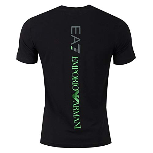 Emporio-Armani EA7 T-Shirt Hombre 3GPT08 PJ03Z, Camiseta Cuello Redondo, Manga Corta (Negro, Medium)