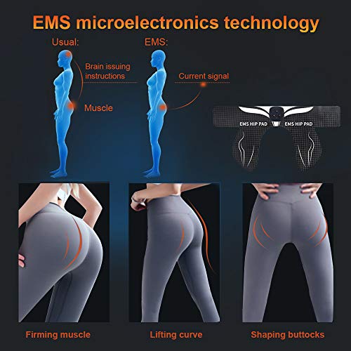 EMS Hips Electroestimulador Muscular, Gluteos Estimulador de Glúteos Herramientas Nalgas HipTrainer para la Cadera Mujer Hombre, USB Recargable,Estimulador Muscular Ejercitar Gluteos