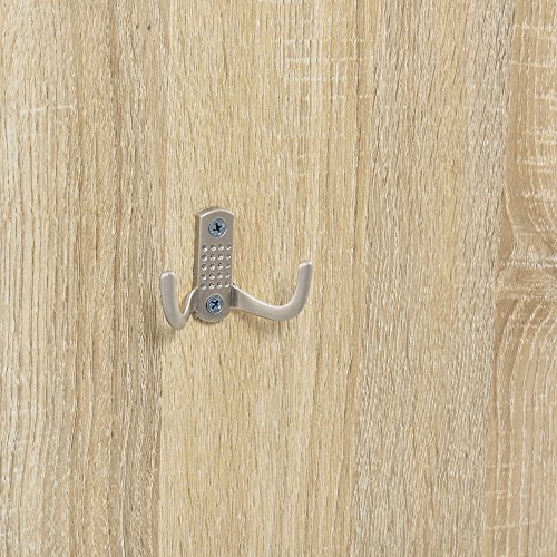 [en.casa] Conjunto de Muebles para Pasillo, vestíbulo - Zapatero Espejo Perchero de Pared Color de Madera/Blanco