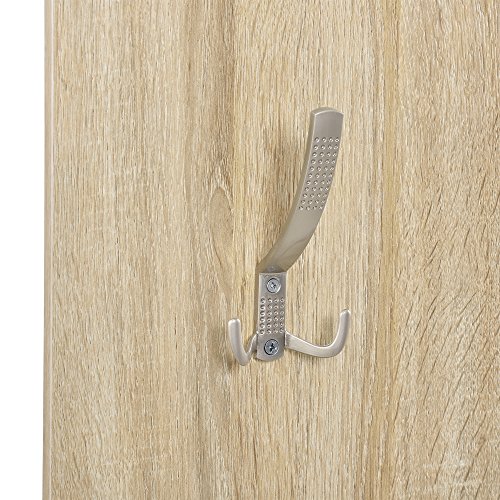 [en.casa] Conjunto de Muebles para Pasillo, vestíbulo - Zapatero Espejo Perchero de Pared Color de Madera/Blanco