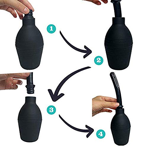 Enema Bulbo de Primera Calidad de 310ml Ducha Vaginal de Silicone Limpiador Anal Ducha Anal y Vaginal y Laxante Limpiador Vaginal para Hombres y Mujeres