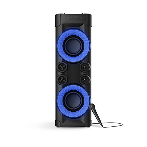 Energy Sistem Party 6 Altavoz Karaoke con micrófono y Bluetooth (Botón Power 600W, Luces de Fiesta, USB, Pantalla, Analog EQ)