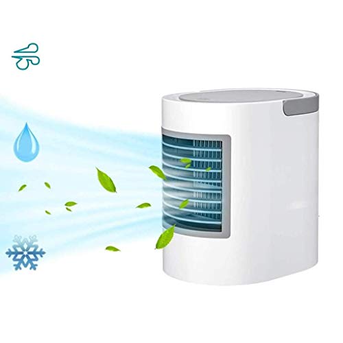 Enfriador de aire Refrigerador de aire portátil 3 en 1 purificador del humectador del escritorio refrigeradores evaporativos, luz del LED, 3 velocidades del ventilador de Reducción de Ruido for Office