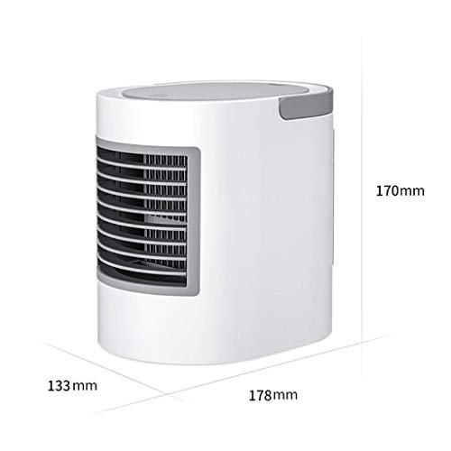 Enfriador de aire Refrigerador de aire portátil 3 en 1 purificador del humectador del escritorio refrigeradores evaporativos, luz del LED, 3 velocidades del ventilador de Reducción de Ruido for Office