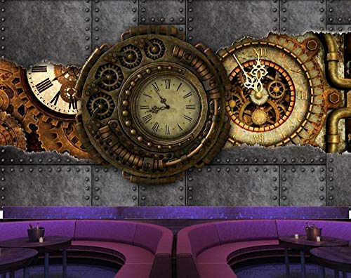 Engranaje mecánico retro reloj bar KTV fondo wall-430 * 300