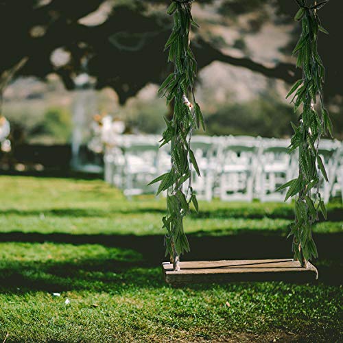 Enredadera Artificial Guirnalda de Follaje (50 Piezas) - 180 cm (5,9 Feet cada enredadera) - Hojas Verdes Seda Sintética Sauce Ratán Mimbre Decorar Jardín Bodas, Festival, Ventana, Balcón y Cerca