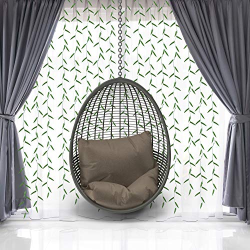 Enredadera Artificial Guirnalda de Follaje (50 Piezas) - 180 cm (5,9 Feet cada enredadera) - Hojas Verdes Seda Sintética Sauce Ratán Mimbre Decorar Jardín Bodas, Festival, Ventana, Balcón y Cerca