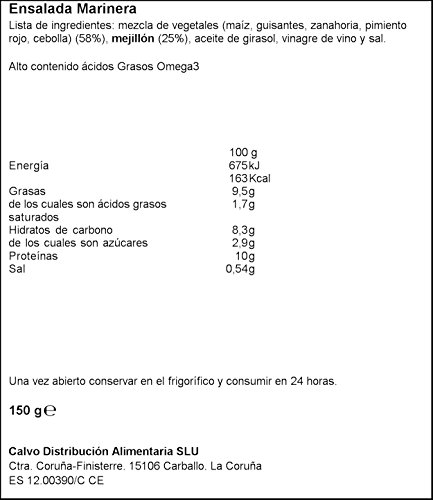 Ensalada marinera con mejillones calvo 150g