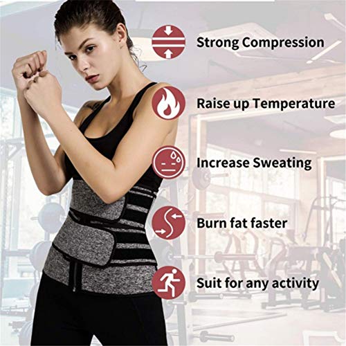 Entrenador de Cintura Thermo Sweat Belt Entrenador de Cintura Faja Corsé Mujeres Tummy Body Shaper Fajas Fat Burning Fitness Modeling Strap,A,M