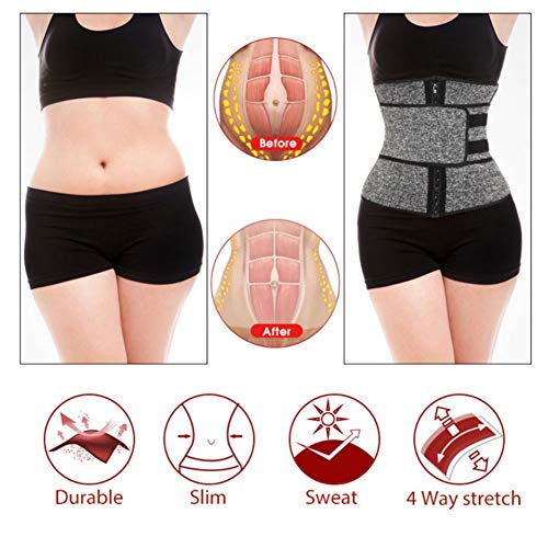 Entrenador de Cintura Thermo Sweat Belt Entrenador de Cintura Faja Corsé Mujeres Tummy Body Shaper Fajas Fat Burning Fitness Modeling Strap,A,M