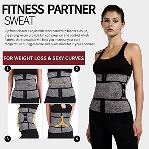 Entrenador de Cintura Thermo Sweat Belt Entrenador de Cintura Faja Corsé Mujeres Tummy Body Shaper Fajas Fat Burning Fitness Modeling Strap,A,M