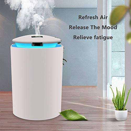 Entweg Humidificador, Humidificador de Silencioso de Niebla con luz LED, 260 ml, para bebé, Dormitorio, Coche, Alimentado por USB