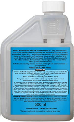 Envii Pet Fresh – Elimina Malos Olores y Manchas Del Orina de Mascotas – 500ml de Concentrado