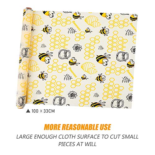 Envoltorio Cera De Abeja, Wraps, Hospaop Wrap reutilizable Eco Friendly Zero Waste Almacenador de Alimentos para Quesos,Frutas,Vegetales