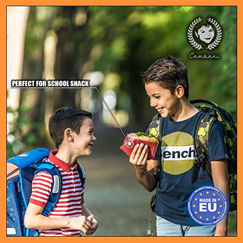 Envoltorios De Alimentos De Cera De Abejas 8 Paquetes Hecho a mano en Europa por Cambani (2 Pequeño 2 Mediano 2 Grande 2 Extra Grande)