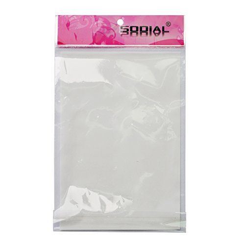 Envoltura de malla de cepillo de maquillaje - SODIAL(R)100 pcs cubierta de envoltura de protecciones de malla para guardar pluma de pinceles de maquillaje(blanco)
