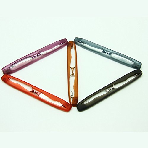 EnzoDate Podreader plegable de lectura gafas de presbicia gafas, lector de Mini Pocket, (Fuerza + 2,5, Marina de guerra)