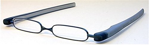 EnzoDate Podreader plegable de lectura gafas de presbicia gafas, lector de Mini Pocket, (Fuerza + 2,5, Marina de guerra)