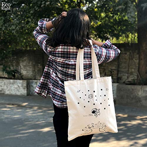 EONO Bolsos Tote Para Mujer, Bolsas de la compra Reutilizables, De Lona Bolso Bandolera, Algono Bolsas de Supermercado, Regalo Tote Bag, Bolsa de Playa, Bolsa de Hombro, Bolsa de Libros | 0101A04