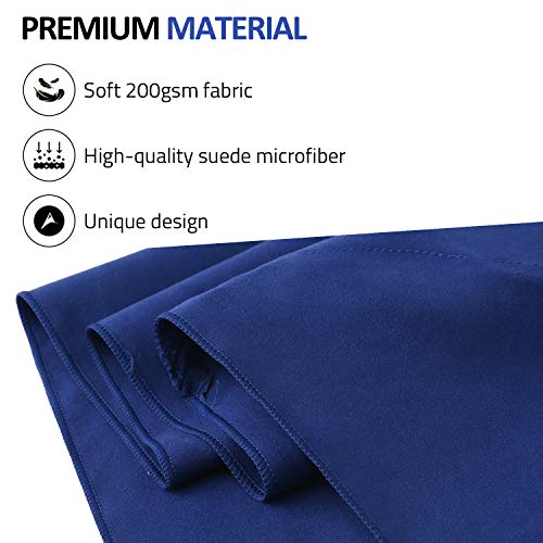 Eono by Amazon - Toalla de Microfibra para Llevar al Gimnasio, a la Playa, de Camping, de Viaje, de Natacion, o de Vacaciones. Secado rápido, Superabsorbente, Ultracompacta, Azul Real-140x70cm