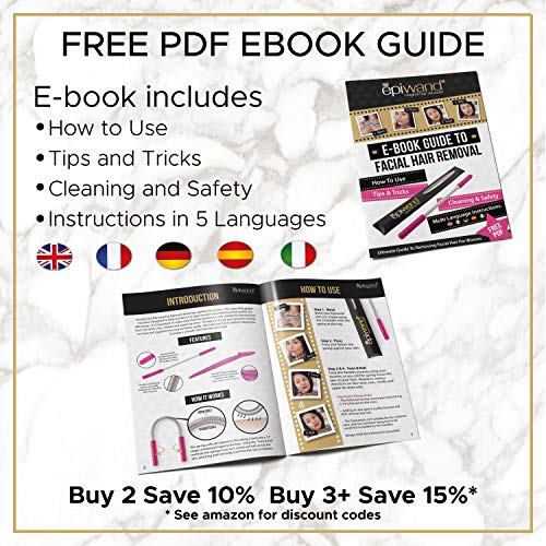 Epiwand Kit de Depilacion Facial | Depiladora Facial Mujer y Depilador Cejas de Mujer para una Depilación Rápida y Fácil | Incluye 1x Depiladora de Vello Facial y 1x Afeitadora/Recortadora de Cejas