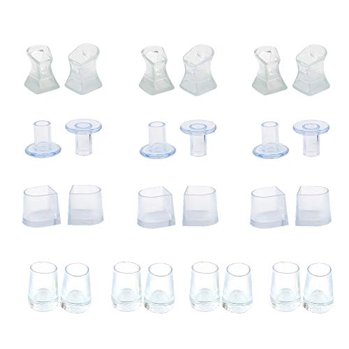 EQLEF Protector Tacon, tacón de Aguja Cubre Tapones de tacón Alto Tapón de Hierba para Uso Diario Boda Ocasiones Formales - 13 Pares (Transparente)