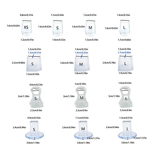 EQLEF Protector Tacon, tacón de Aguja Cubre Tapones de tacón Alto Tapón de Hierba para Uso Diario Boda Ocasiones Formales - 13 Pares (Transparente)
